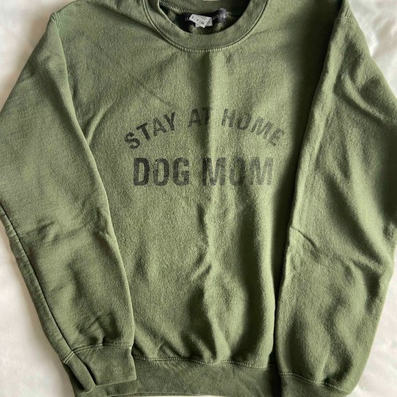 Sweaters - Stay At Home Dog Mom Sweatshirt